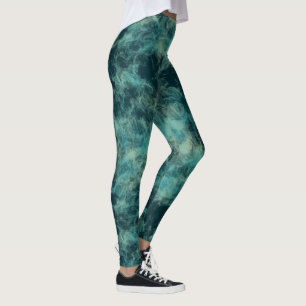 Leggings Marbre turquoise Abstrait