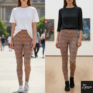 Leggings Marbres en verre coloré