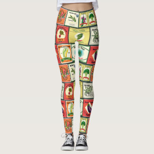 Leggings Marchandises en conserve vintages - étiquettes de 