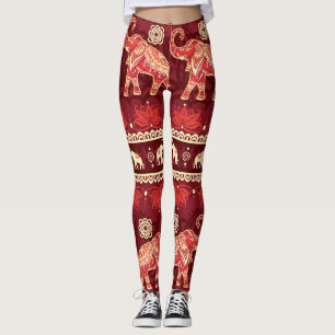 Leggings Marche des éléphants : Jouer Motif sans couture.