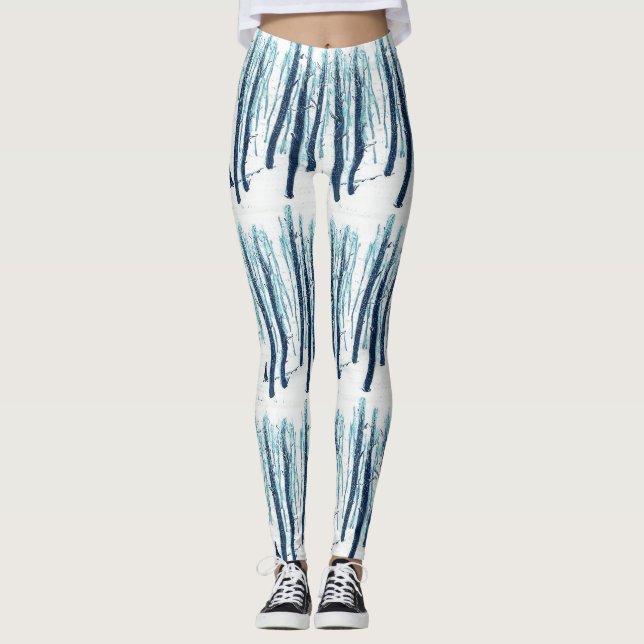 Leggings Marcher À Travers La Forêt De Neige (Devant)