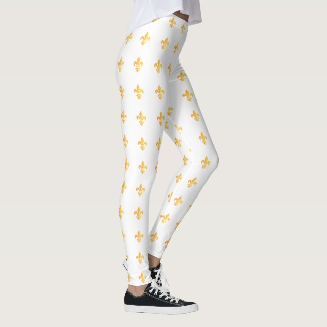 Leggings Mardi Gras Carnaval Fleur de Lis Diamond Arlequin (Droite)