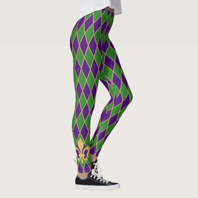 Leggings Mardi Gras | Motif Harlequin Diamond (Droite)