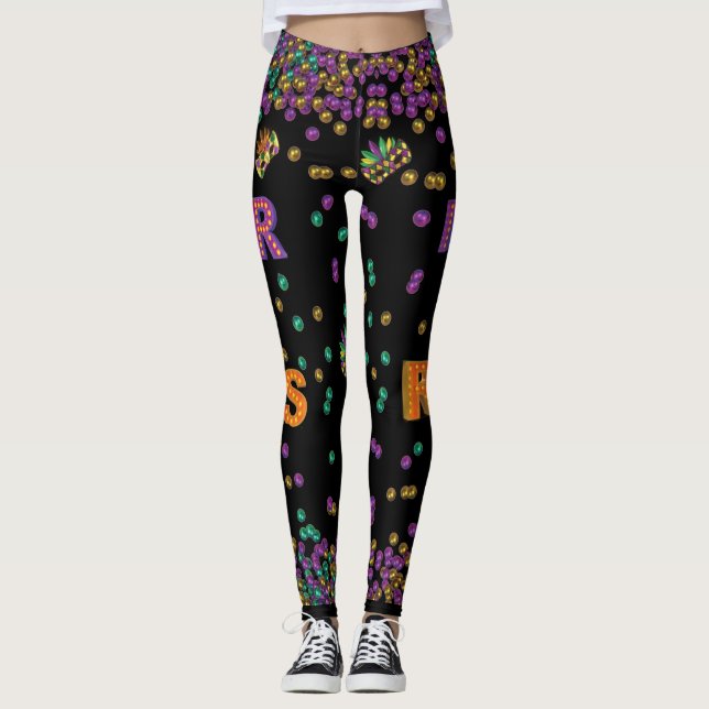 Leggings Mardi Gras Motif moderne (Devant)