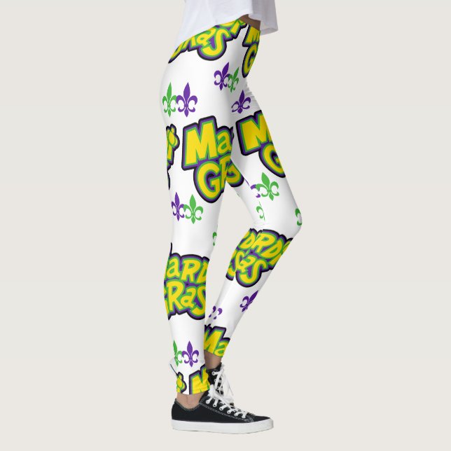 Leggings Mardi Gras Mots (Droite)