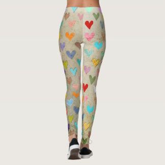 Leggings Mariage à Cœur Rouge