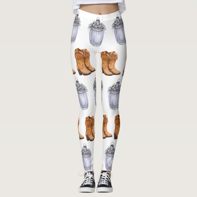 Leggings Mariage campagnard d'été des jambes des femmes Cha (Devant)