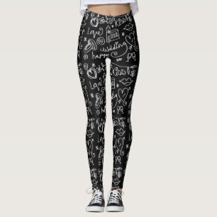 Leggings Mariage noir et blanc de tableau
