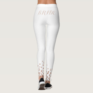 Leggings Mariée Rose Gold Paillettes Blanches