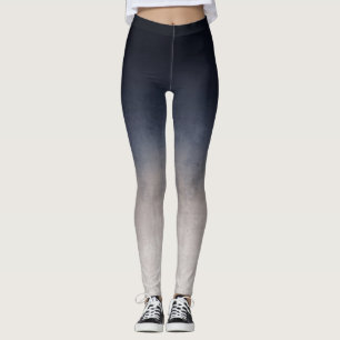 Leggings Marine bleu gris blanc dégradé rustique ombre