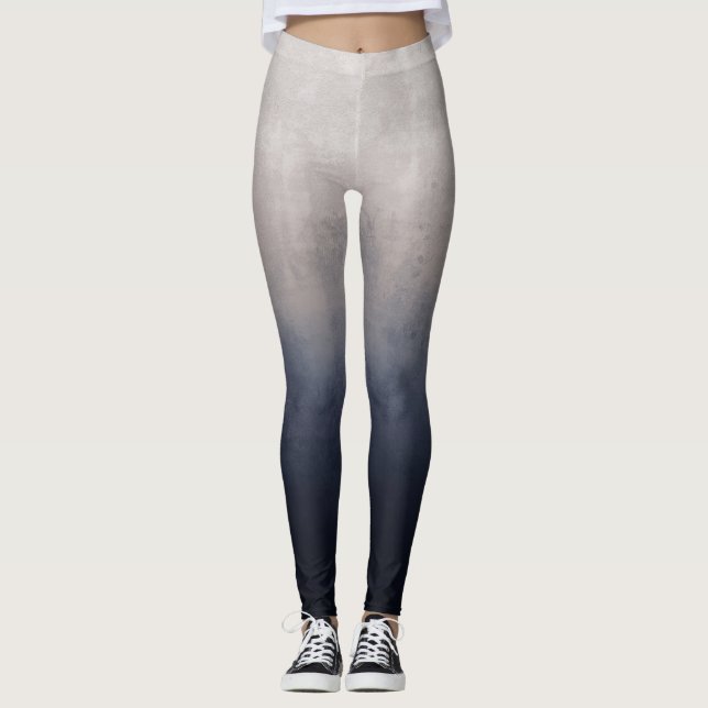 Leggings Marine Blue Grey Blanc rustique ombre (Devant)