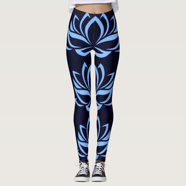 Leggings Marine et guêtres bleu-clair de conception de (Devant)