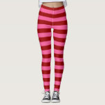 Leggings Maroon Rouge rose rayures Design<br><div class="desc">Maroon rouge foncé et rose rayures décoratives horizontales sans couture motif répétitif Design</div>