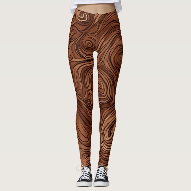 Leggings Marron – Stylés, Confortables & Polyvalen (Devant)