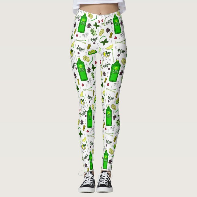 Leggings Martini Cocktails Gin et Tonic Boissons Mixologist (Devant)