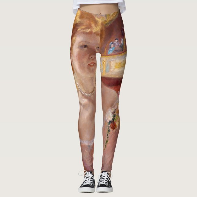 Leggings Mary Cassatt - Femme avec collier de perle dans un (Devant)
