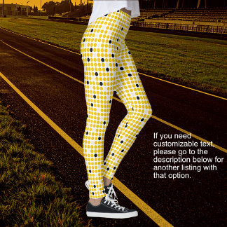 Leggings Matrice de points - Crème jaune noir - SANS TEXTE