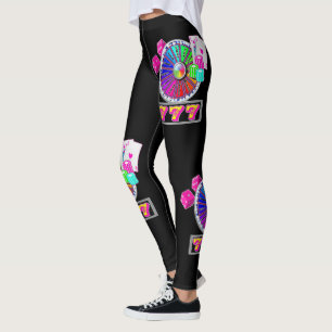 Leggings Matrices 7 de puces de cartes de casino de Las