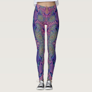 Leggings ~mauve bleu vert 3D ~ Originaux