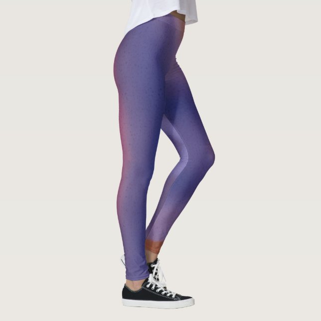 Leggings “Mauve Mirage Flow” – Abstrait Rose Bleu Pêche (Droite)