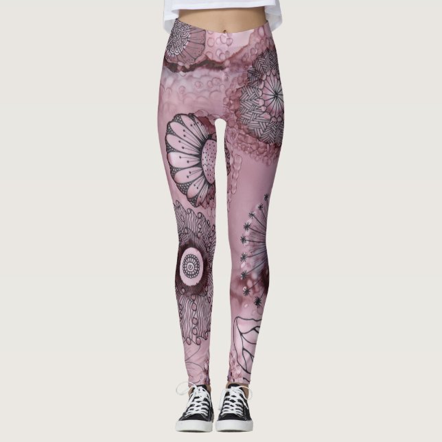 Leggings Mauve Swirl (Devant)