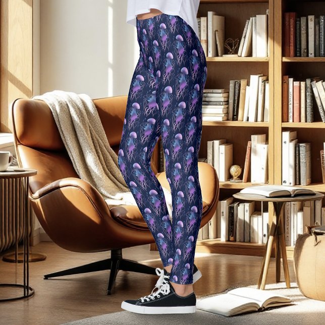 Leggings Méduse Éthérée Violet Bleu (Créateur téléchargé)