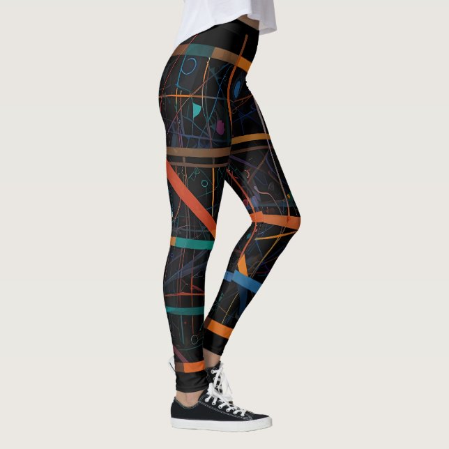 Leggings Mélange Abstrait de la ligne Aztec et Zodiac (Droite)