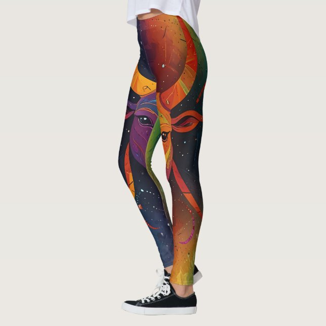 Leggings Mélange Abstrait Zodiac Aztec (Gauche)