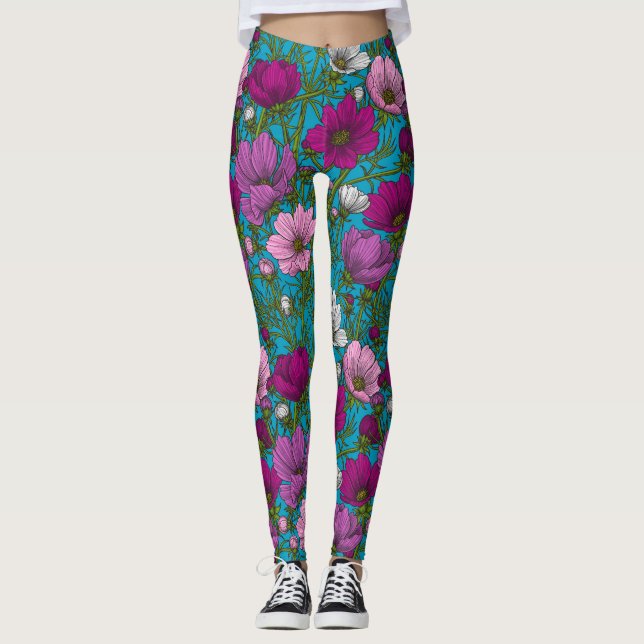 Leggings Mélange cosmos bleu (Devant)