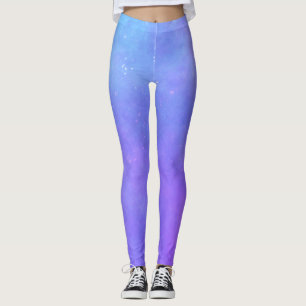 Leggings Mélange de bleu violet bleu ciel céleste