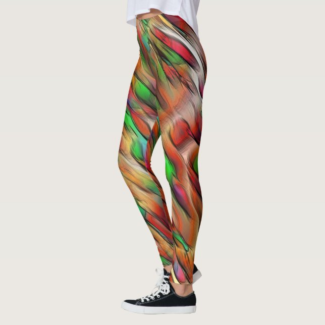 Leggings Mélange de taches opaques et chromées (Gauche)