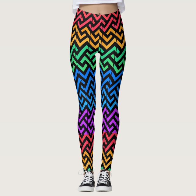 Leggings Mélanger les légendes motifs de couleur (Devant)