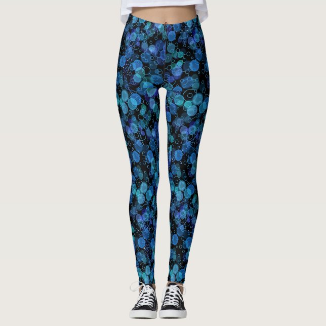 Leggings Mémoire des Étoiles Fond Noir (Devant)