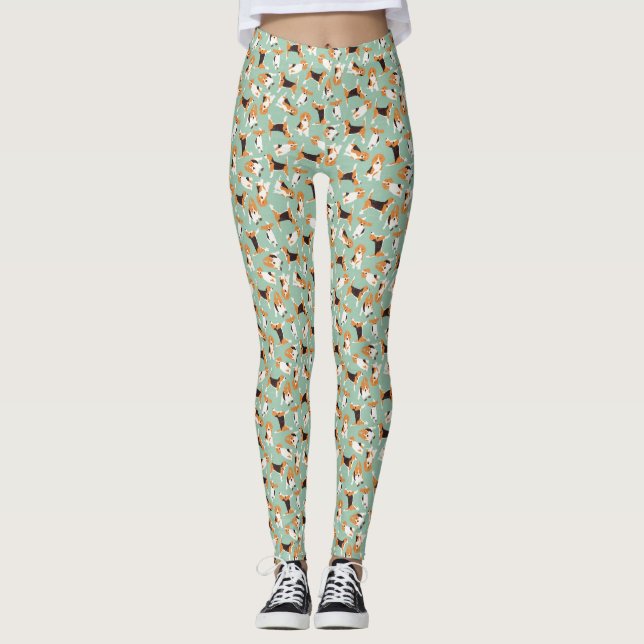 Leggings menthe beagle (Devant)