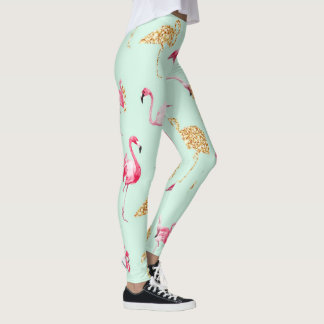 Leggings Menthe d'été de Flamant rose, rose, et leggi de