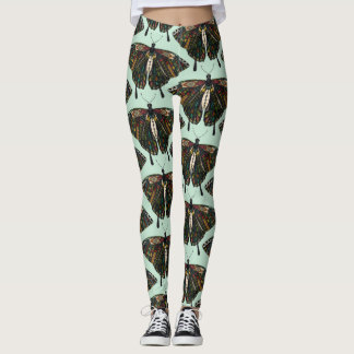 Leggings menthe papillon