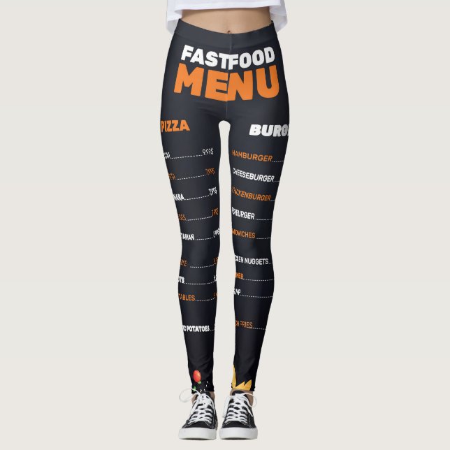 Leggings Menu Fast Food (Devant)