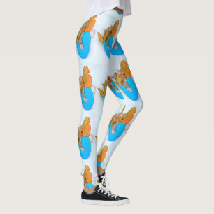 Leggings mermaid aux cheveux dorés