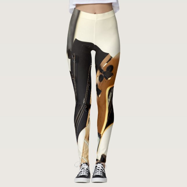 Leggings Merveilleuse basse guitare (Devant)