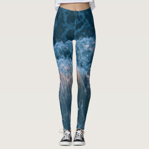 Leggings Merveilleuses Vagues Bleues