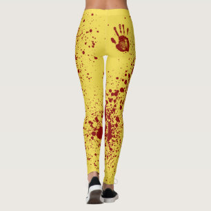 Leggings Mess sanglant sur jaune