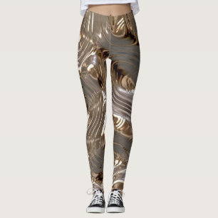 Leggings Métal argenté Or