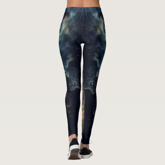 Leggings metal blue astral (Dos)