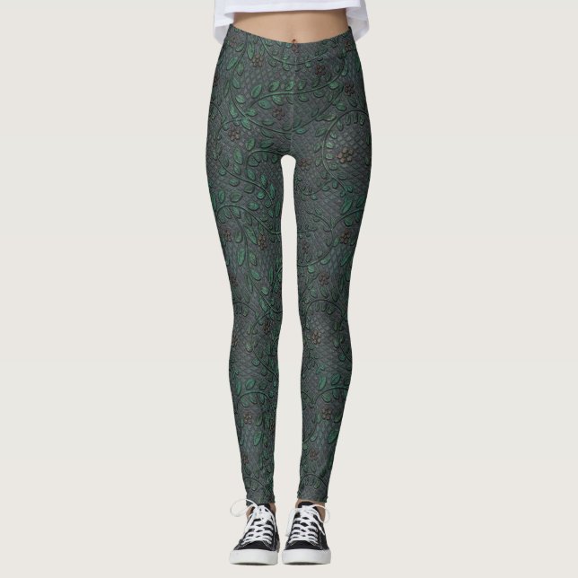Leggings Métal V floral (Devant)