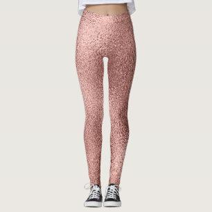 Leggings Métallique d'or rose : brillant Vintage.
