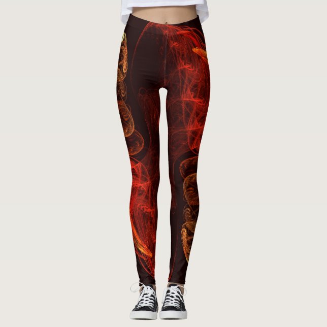Leggings Métamorphose Art Abstrait (Devant)