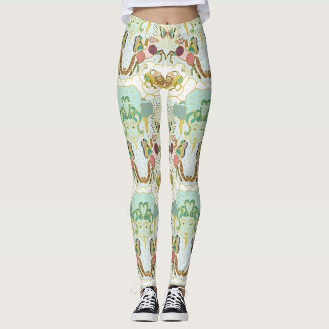 Leggings Métamorphose de Pégase avec Méduse et Chimère (Devant)