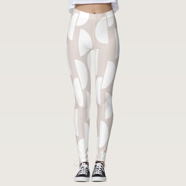 Leggings Mi-siècle demi-lune Glam #2 #abstrait #geo #art (Devant)