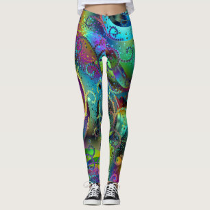 Leggings Midnight Blues, Abstrait
