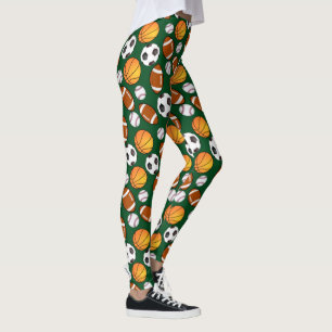 Leggings Mignon et amusant Thème sportif différent Motif Sp
